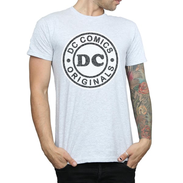 DC Comics Mens DC Originals Crackle Logo T-Shirt