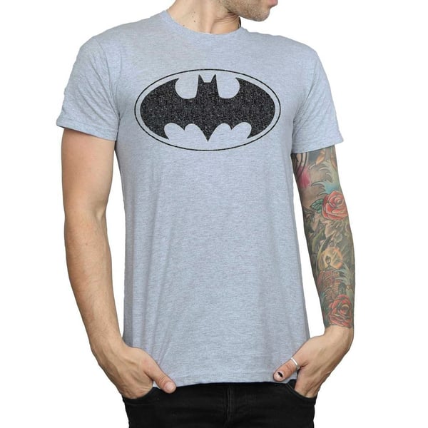 DC Comics Mens Batman One Colour Logo T-Shirt