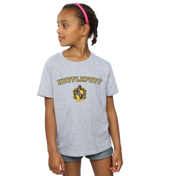 Harry Potter Girls Hufflepuff Crest Cotton T-Shirt