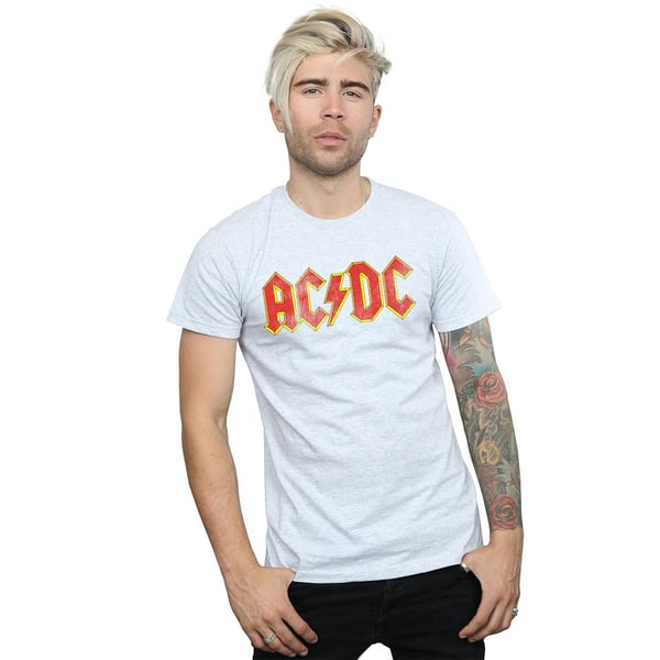 AC/DC T-shirt med nødlidende logo til mænd