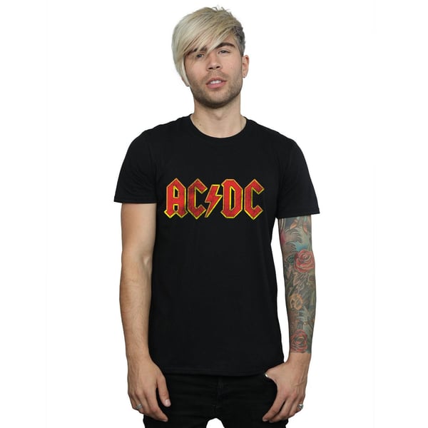 AC/DC T-shirt med nødlidende logo til mænd