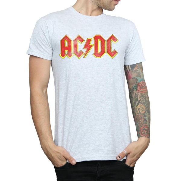 AC/DC T-shirt med nødlidende logo til mænd