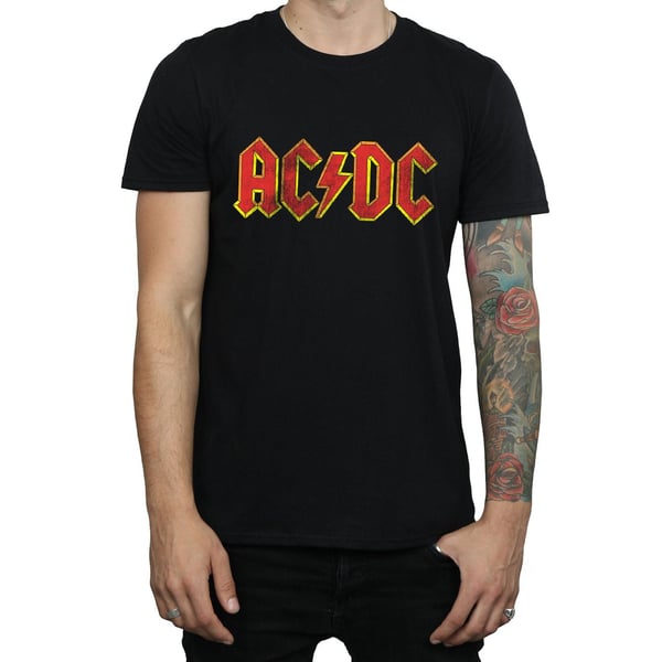 AC/DC T-shirt med nødlidende logo til mænd