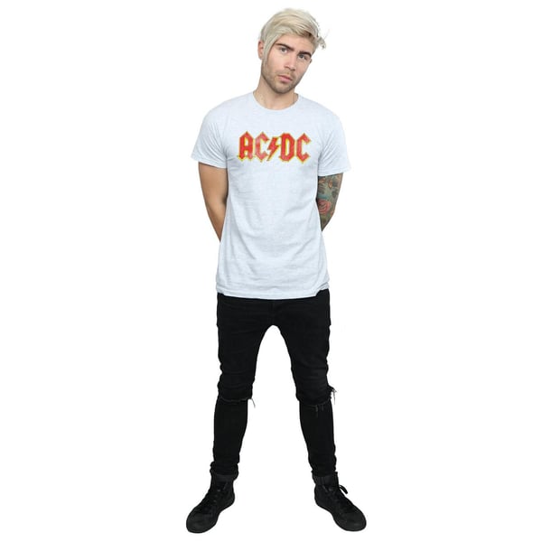 AC/DC T-shirt med nødlidende logo til mænd