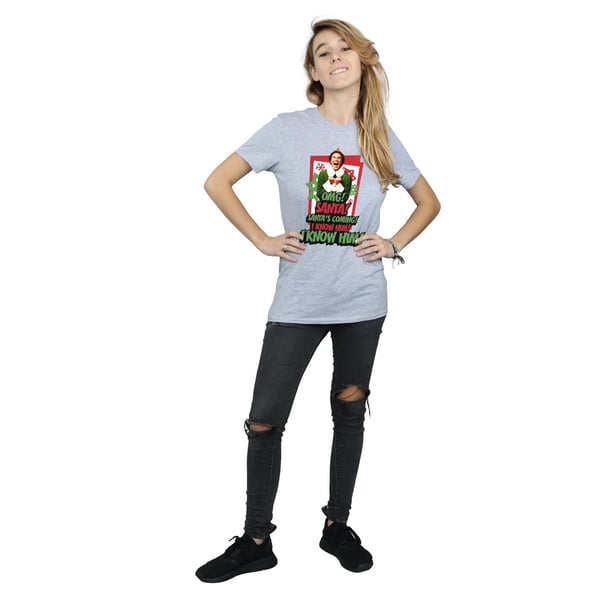 Elf Womens/Ladies OMG Santa Cotton Boyfriend T-Shirt