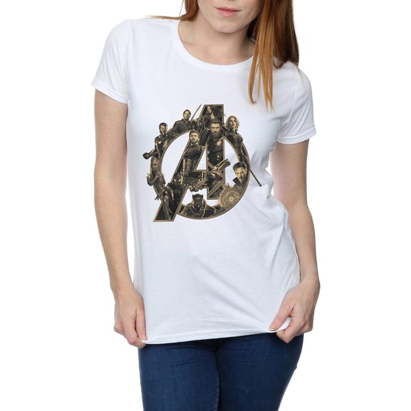 Avengers Infinity War Womens/Ladies Logo Boyfriend T-Shirt