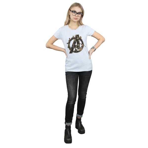 Avengers Infinity War Womens/Ladies Logo Boyfriend T-Shirt