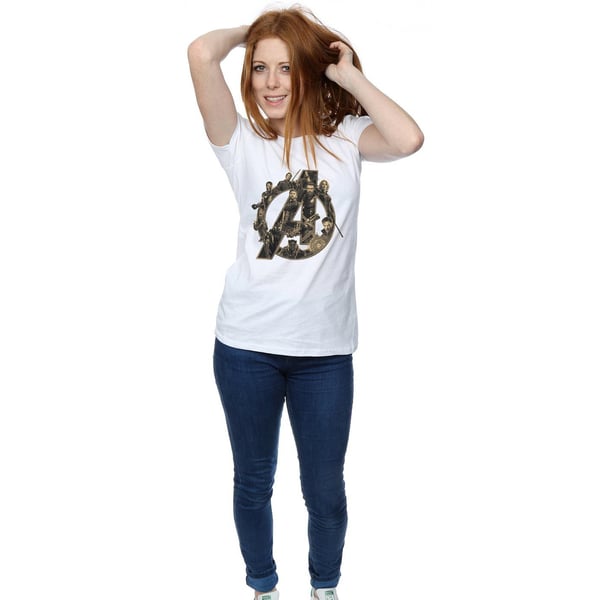 Avengers Infinity War Womens/Ladies Logo Boyfriend T-Shirt