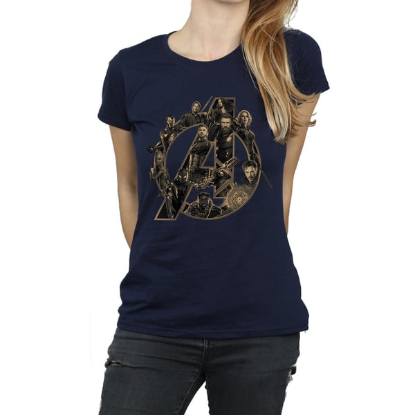 Avengers Infinity War Womens/Ladies Logo Boyfriend T-Shirt
