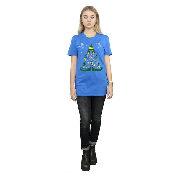 Elf Womens/Ladies Christmas Tree Cotton Boyfriend T-Shirt
