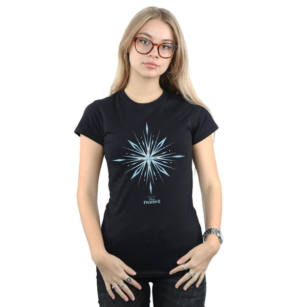 Disney Womens/Ladies Frozen 2 Elsa Signature Snowflake Cotton T-Shirt