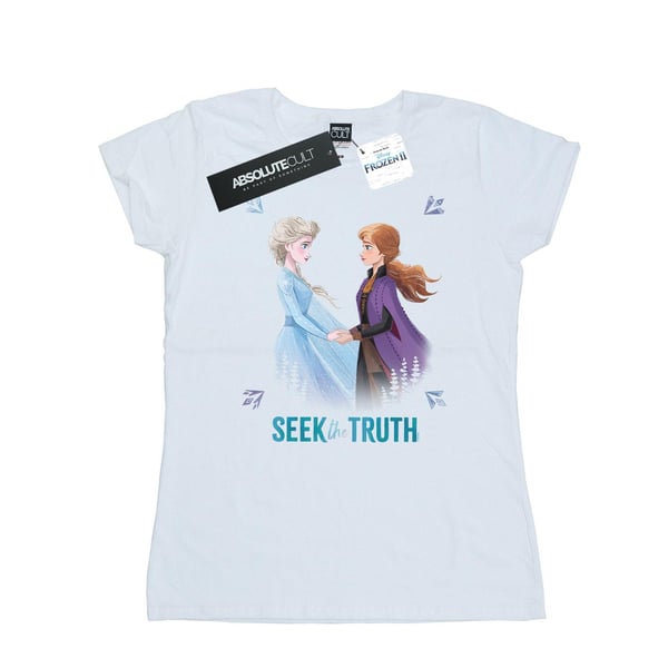 Disney Womens/Ladies Frozen 2 Elsa And Anna Seek The Truth Cotton T-Shirt