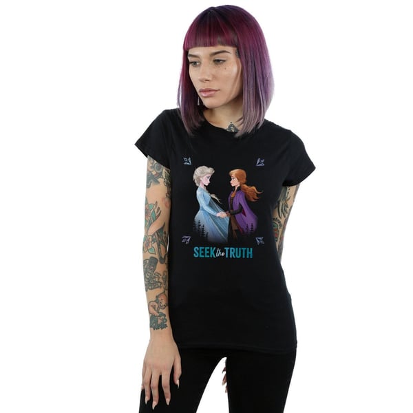 Disney Womens/Ladies Frozen 2 Elsa And Anna Seek The Truth Cotton T-Shirt