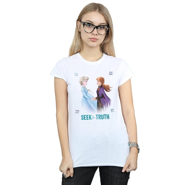 Disney Womens/Ladies Frozen 2 Elsa And Anna Seek The Truth Cotton T-Shirt