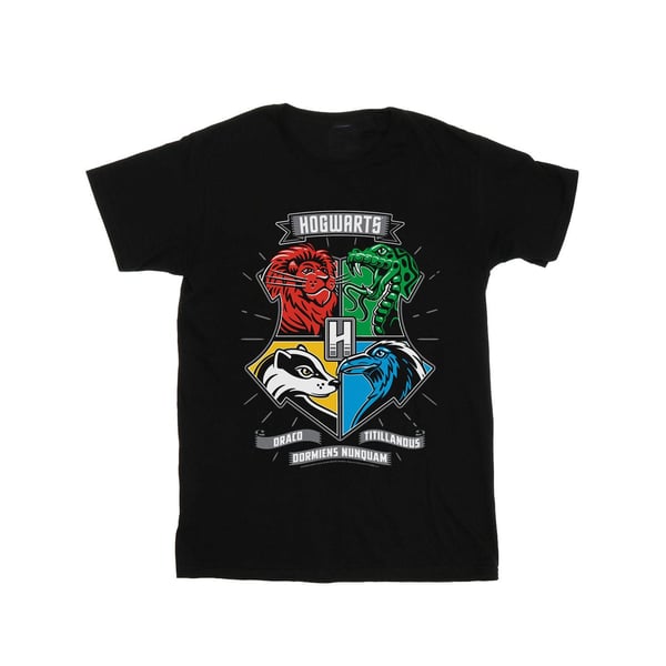 Harry Potter Girls Hogwarts Toon Crest Cotton T-Shirt