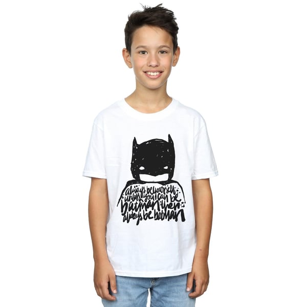 Batman Boys Always Be Yourself Logo Cotton T-Shirt