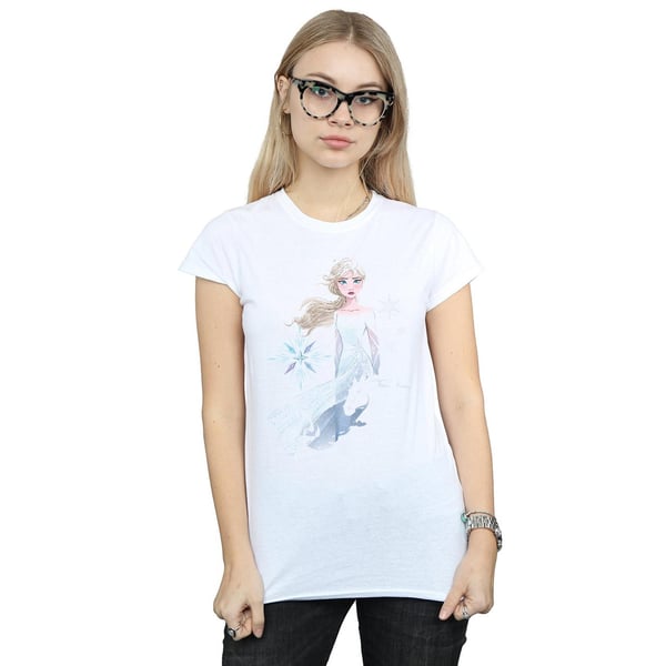 Disney Womens/Ladies Frozen 2 Elsa Nokk Silhouette Cotton T-Shirt