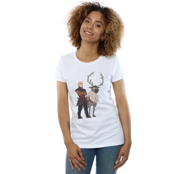 Disney Womens/Ladies Frozen 2 Sven And Kristoff Cotton T-Shirt
