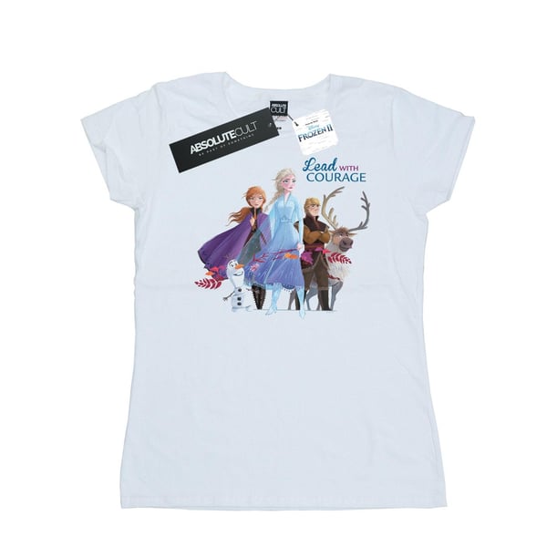 Disney Womens/Ladies Frozen 2 Lead With Courage Cotton T-Shirt