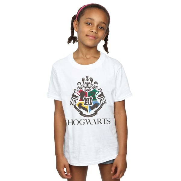 Harry Potter Girls Hogwarts Crest Cotton T-Shirt