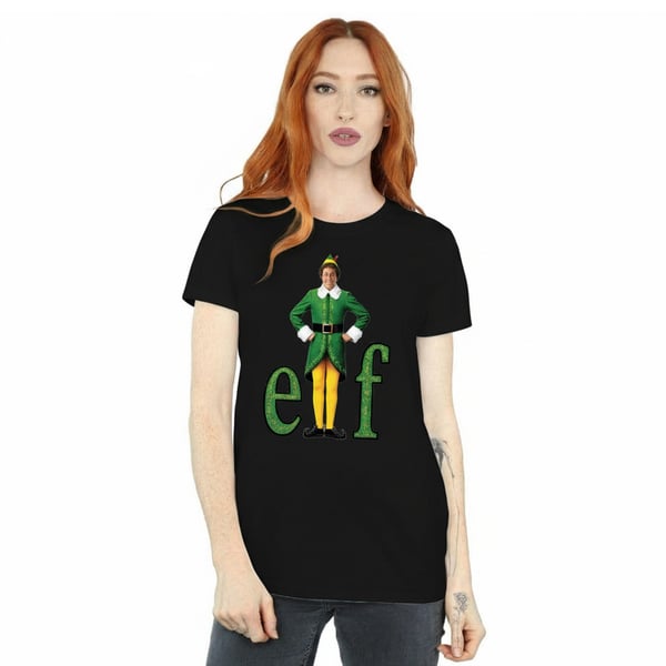 Elf Womens/Ladies Buddy Logo Cotton Boyfriend T-Shirt