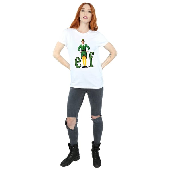 Elf Womens/Ladies Buddy Logo Cotton Boyfriend T-Shirt