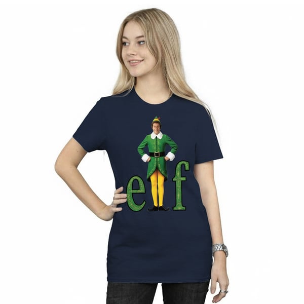 Elf Womens/Ladies Buddy Logo Cotton Boyfriend T-Shirt