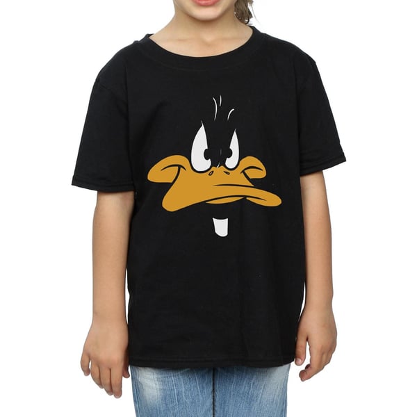 Looney Tunes Girls Daffy Duck Face Cotton T-Shirt