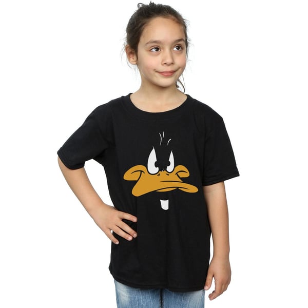 Looney Tunes Girls Daffy Duck Face Cotton T-Shirt