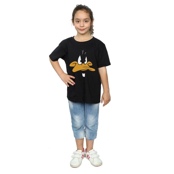 Looney Tunes Girls Daffy Duck Face Cotton T-Shirt