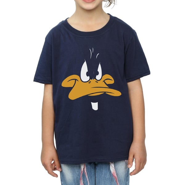 Looney Tunes Girls Daffy Duck Face Cotton T-Shirt
