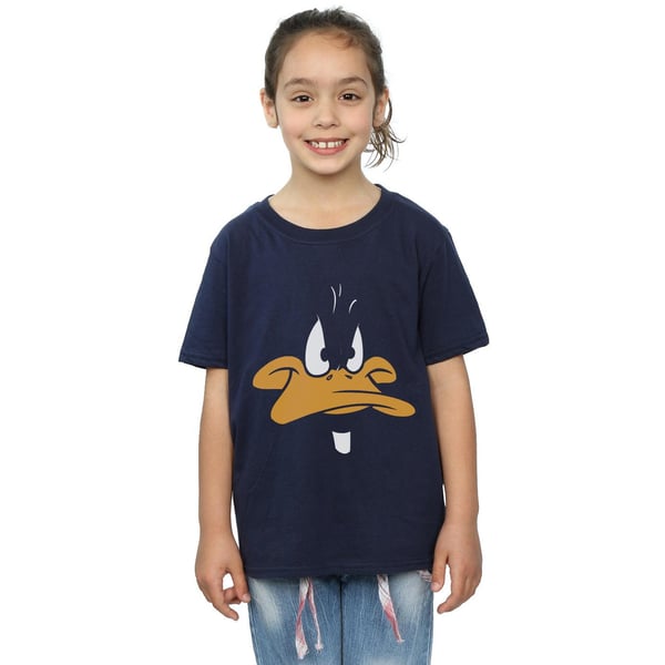 Looney Tunes Girls Daffy Duck Face Cotton T-Shirt
