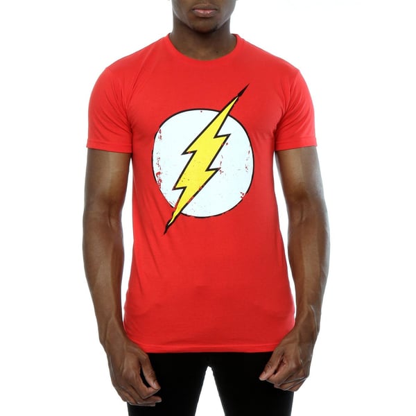 DC Comics Herre Flash Distressed Logo T-shirt