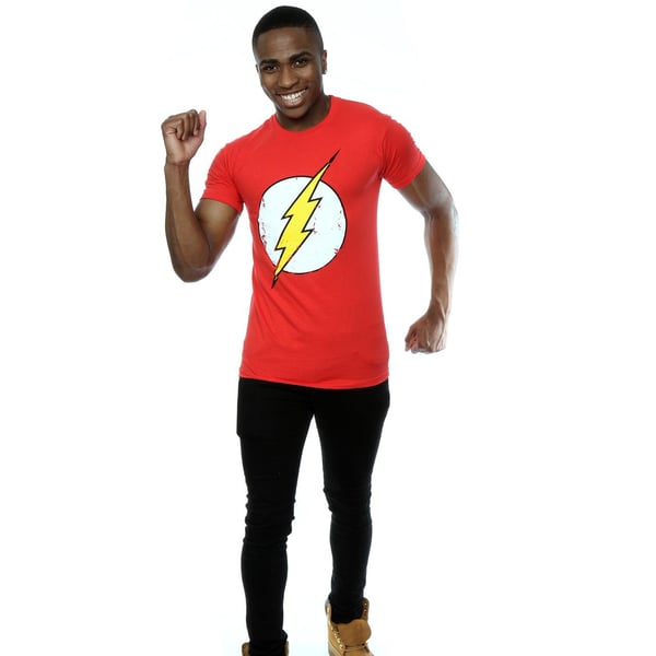 DC Comics Herre Flash Distressed Logo T-shirt
