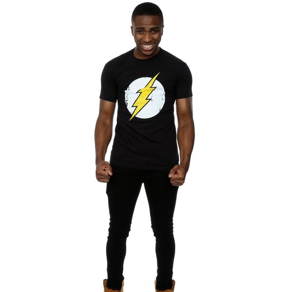 DC Comics Herre Flash Distressed Logo T-shirt