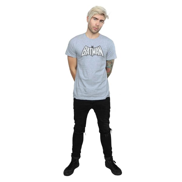 DC Comics Mens Batman Retro Crackle Logo T-Shirt