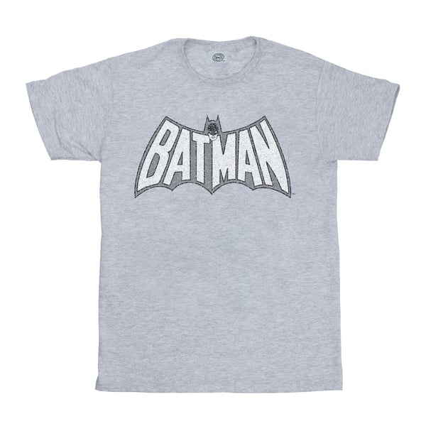 DC Comics Mens Batman Retro Crackle Logo T-Shirt