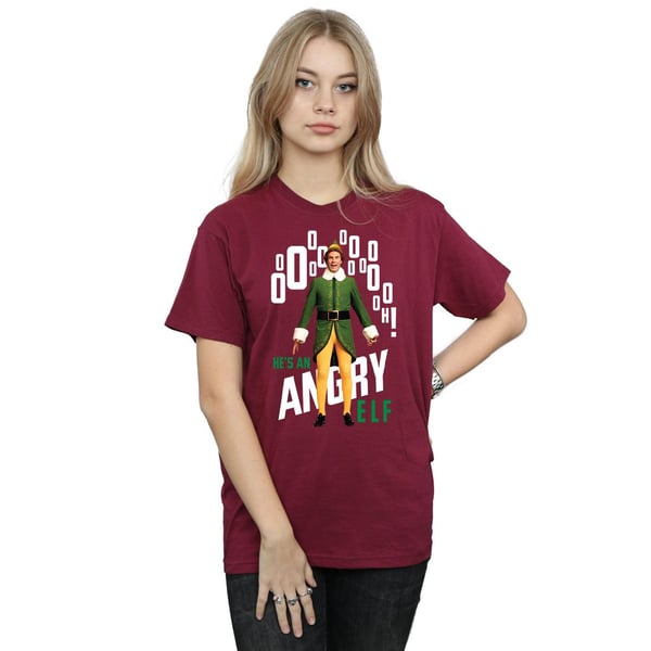 Elf Womens/Ladies Angry Elf Cotton Boyfriend T-Shirt