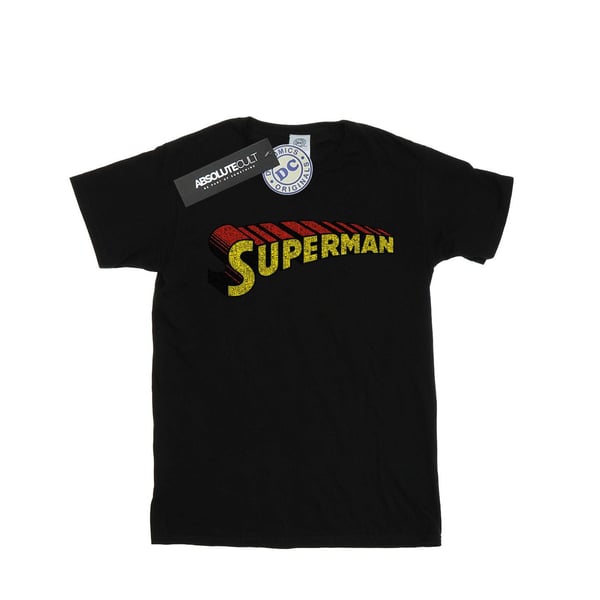 DC Comics Mens Superman Telescopic Crackle Logo T-Shirt
