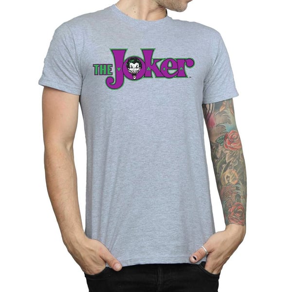 DC Comics Mens The Joker Crackle Logo T-Shirt