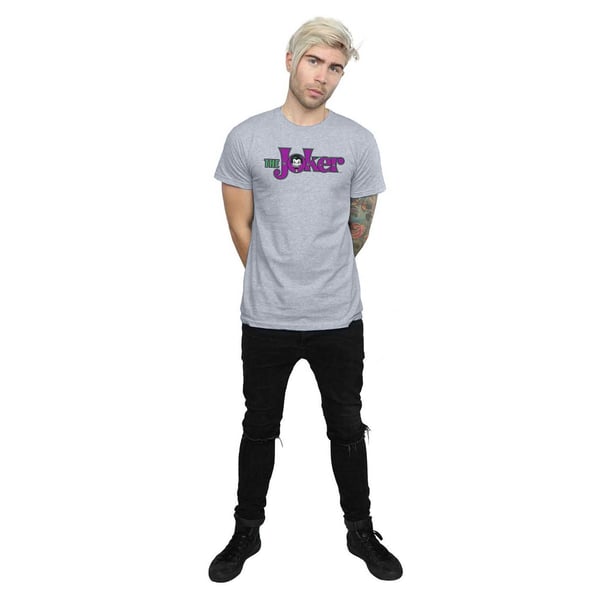 DC Comics Mens The Joker Crackle Logo T-Shirt