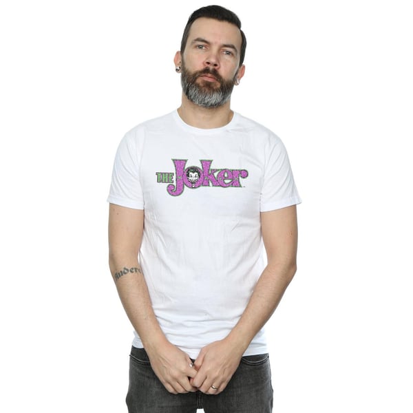 DC Comics Mens The Joker Crackle Logo T-Shirt