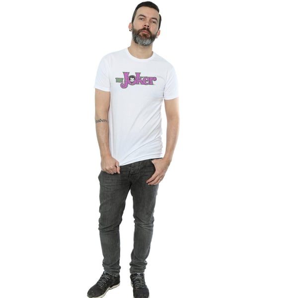 DC Comics Mens The Joker Crackle Logo T-Shirt
