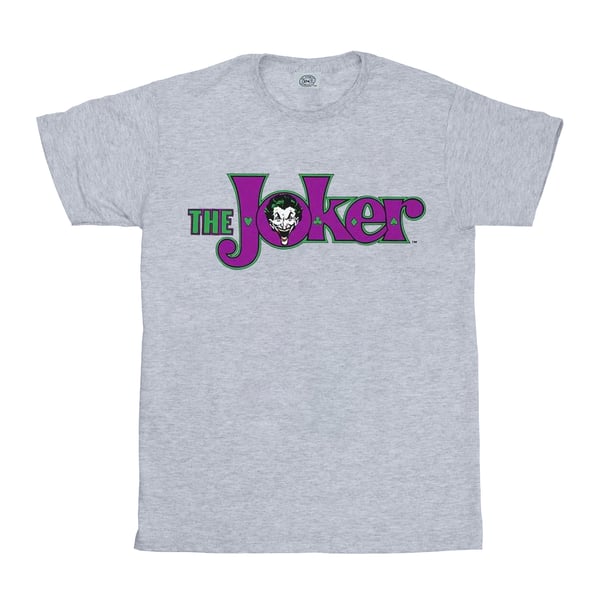 DC Comics Mens The Joker Crackle Logo T-Shirt