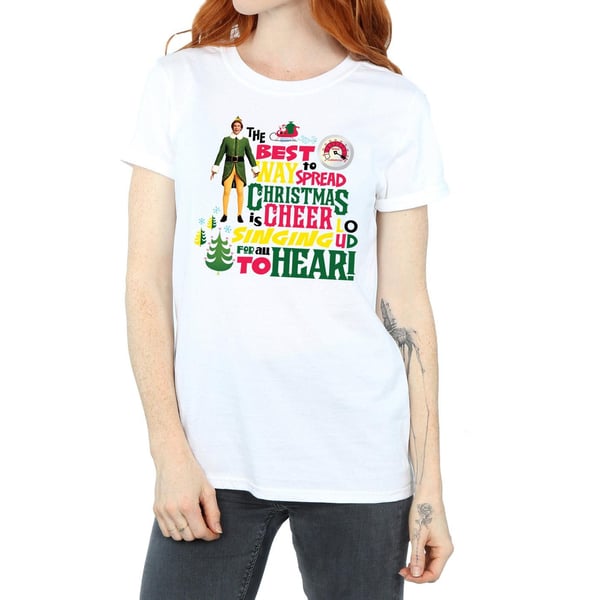 Elf Womens/Ladies Christmas Cheer Cotton Boyfriend T-Shirt