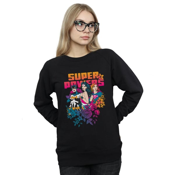 DC Comics Womens/Ladies Super Powers Neon Floral Sweatshirt