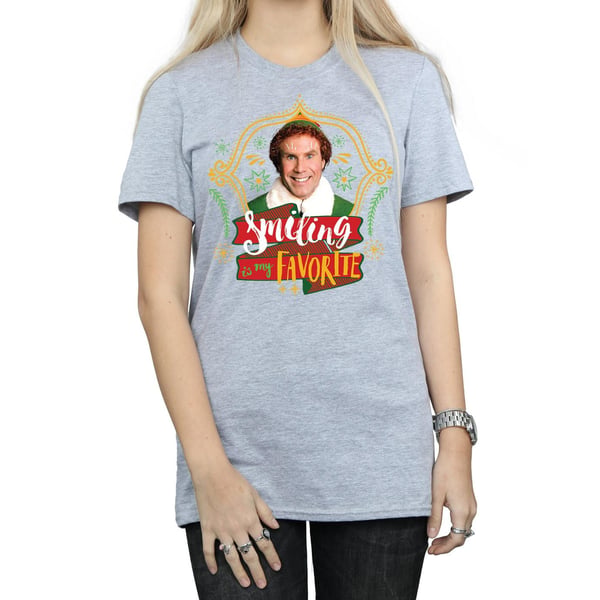 Elf Womens/Ladies Buddy Smiling Cotton Boyfriend T-Shirt