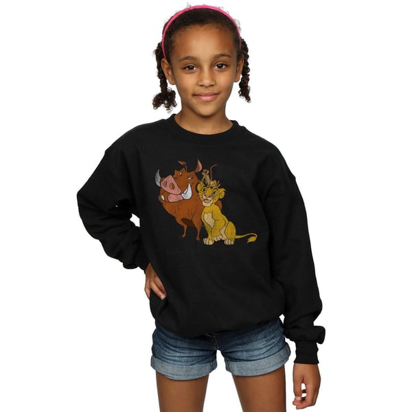 Disney Girls The Lion King Classic Simba, Timon And Pumbaa Sweatshirt