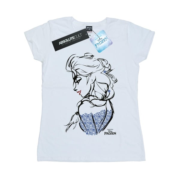 Disney Womens/Ladies Frozen Elsa Sketch Mono Cotton T-Shirt