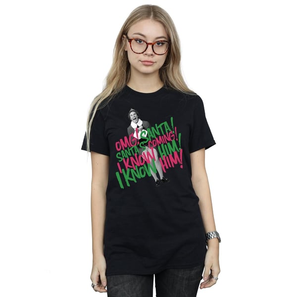 Elf Womens/Ladies Santa´s Coming Cotton Boyfriend T-Shirt